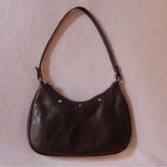 Yves Saint Laurent mini leather burgundy shoulder bag - Picture 2 of 5